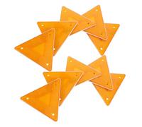 MOTHNUR 10pcs Car Reflectors Triangle Safety Warning Signs for Trucks Trailers Plastic Reflective Vehicle Slow Moving Signs Enhanced Visibility and Weather Resistant
