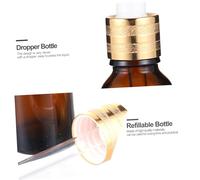 MOTHNUR 10pcs Glass Dropper Bottles with Rolling Sand Ring and Gold Rim Essential Oil Dispenser Vials for Aromatherapy Medicine Travel Refillable and Reusable Liquid Containers