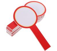 MOTHNUR 10pcs Handheld Dry Erase Scoreboards Single-sided Red Writable Paddles Reusable Voting and Scoring Boards for Classroom and Judge Use