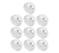 MOTHNUR 10pcs LED Round Lampshade Dome Light Cover with Aluminum Cap, Circular Light Fixture Globes Replacement for Makeup Vanity Mirror, Bedroom and Bathroom Lighting Accessories