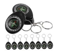 MOTHNUR 10pcs Mini Hiking Compass Keychain Pocket-sized Navigation Tool for Outdoor Survival Lightweight and Compass Pendant for Backpack and Adventure
