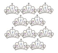 MOTHNUR 10pcs Mini Rhinestone Crystal Crown Shape Flatback Decorations Lightweight Charms for DIY Jewelry Making Hair Accessories Craft Embellishments