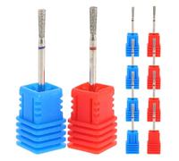 MOTHNUR 10pcs Nail Drill Bits Inverted Umbrella Shape Fine Grit Diamond Grinding Bits for Cuticle Removal and Dead Skin Care Compatible with Electric Nail Grinding Machines for