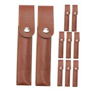 MOTHNUR 10pcs Portable Eyelash Tweezer Storage Bag PU Leather Lash Holder Case Dustproof Makeup Tool Organizer Pouch for Lash Extensions and Personal Accessories