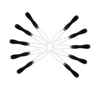 MOTHNUR 10pcs Quick Button Hooks with Black Plastic Handles One-Handed Fastening Tool for Seniors and Elderly Care Dressing Accessory for Shirts Dresses and Wedding Events