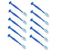 MOTHNUR 10pcs Self-harm Prevention Institutional Toothbrush with Soft Bristles Short Handle Upright Design for Prisons Detention Centers Mental Hospitals Teeth Cleaning Brushes