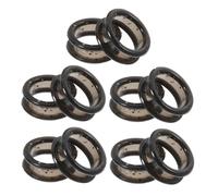 MOTHNUR 10pcs Silicone Finger Rings for Hair Cutting and Pet Grooming Scissors, Thumb Inserts Grip with Cuticle Nipper Cover, Black Scissor Accessories for Professional Groomers