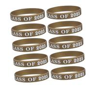 MOTHNUR 10pcs Silicone Wristbands for Graduation Party Rubber Stretch Bracelets for Class of Versatile for Party Supplies School Prizes