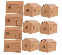 MOTHNUR 10PCS Small House-shaped Bakery Boxes for Sweets and Snacks Compact Paper Candy Containers for Wedding Bridal Shower Birthday Party Favor Holders