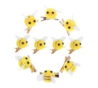 MOTHNUR 10pcs Vibrant Bee Hair Clips for Women Mini Lightweight Bobby Pins with Firm Grip Playful Spring Party Accessories for Fine to Thick Hair Styling