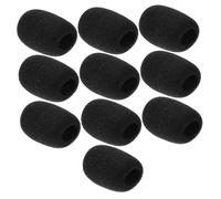MOTHNUR 10pcs Windproof Sponge Microphone Covers for Lapel Headset Mics Noise-reducing Protective Guards for Conference and Speech Use Flexible Comfortable Fit
