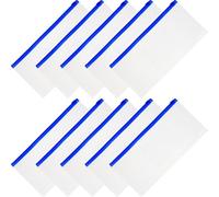 MOTHNUR 10pcs Zipper Pen Pouches Small A6 Size Sturdy Pencil Cases White Thickened Multi-use Pen Bags Suitable for Students Office School Supplies