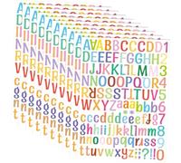 MOTHNUR 10sheets Alphabet Sticker Kit of Self-Adhesive Letter Stickers for Home Office School