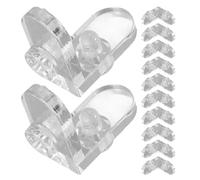 MOTHNUR 12 Sets Acrylic Corner Brackets with Inner Thread Screws L-Shaped Corner Fixing Clips for Display Box Reinforcement for Retail Display Fixtures