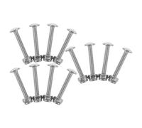 MOTHNUR 12 Sets M4x25mm Metal Foosball Table Screws and Nuts, Foosball Player Hardware Replacement Kit with Connector Screws for Table Football Repair and Maintenance