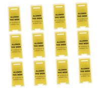 MOTHNUR 12pcs Acrylic Funny Note Holders with Stable Base Humorous Overstimulated Desk Memo Clips for Office Organization Cute Warning Sign Paper Clips for Employees and Busy Workspaces