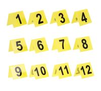 MOTHNUR 12pcs Acrylic Number Tents Table Markers for Halloween Detective Games Crime Scene Investigation Party Supplies Mystery Event Signage