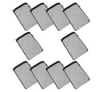 MOTHNUR 12Pcs Aquarium Filter Mesh Bags Fine Net Filter Media Bags with Zipper 8.3"X5.5" Black 2000Μm Fine Mesh for Fish Tank Carbon Purigen Media Filtration Pond Use