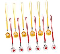 MOTHNUR 12pcs Cat Hanging Pendants Keychain Decorations with Adorable Bells Smooth Edges Craftsmanship Random Colors for Cat Lovers and Decorative Hanging Ornaments Random Color