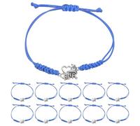 MOTHNUR 12pcs Cheerleading Charm Bracelets for Girls Cheer Team Spirit Accessories Adjustable Friendship Bracelets Cheerleading Jewelry for Cheerleaders