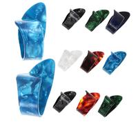 MOTHNUR 12pcs Guitar Finger Picks Xylonite Material with Comfortable Grip Bright Treble for Electric Guitar Fingerstyle Suitable for Beginners and Experienced Players