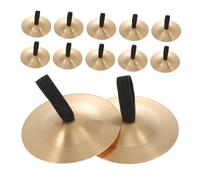 MOTHNUR 12pcs Hand Cymbals Copper Percussion Instrument Single Hand Operation for Music Teaching Parties and Early Education Fun