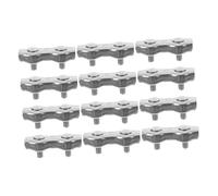 MOTHNUR 12pcs Heavy Duty Stainless Steel Wire Rope Clamps Reliable Splicer Connectors for Electric Fencing Easy Operation Secure for Wire Connections