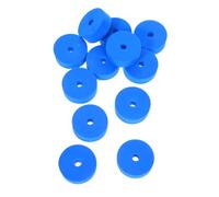 MOTHNUR 12Pcs Lake Blue Double Layer Felt Washers for Cymbals Durable Drum Felt Pads with Strong Cushioning for Snare and Tom Drum Maintenance Protective Accessories for Beginners and Pros