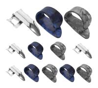 MOTHNUR 12pcs Metal Guitar Pick Bulk Thumb Index Finger Picks Plectrums for Mandolin Ukulele Acoustic Electric Guitar Accessories