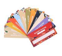MOTHNUR 12Pcs Multi Budget Envelopes for Cash Budgeting Loose Leaf Money Envelopes for Students and Office Use Lightweight Decorative Paper for Home School and Financial Planning