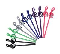 MOTHNUR 12Pcs Musical Note Bent Pencils Portable Colored Writing Accessories with Eraser for Students Creative Ergonomic Design Safe and Sturdy Sketching and Drawing Supplies Random Color