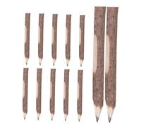 MOTHNUR 12pcs Natural Wood Twig Pencils with Bark-covered Exterior Writing and Drawing Pencils for School Supplies Rustic Woodland Decor Shower Party Prize