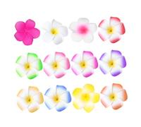 MOTHNUR 12pcs Plumeria Hair Flower Clips Hawaiian Style Accessories for Women Vivid Realistic Floral Design Versatile for Various Hairstyles Occasions