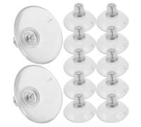 MOTHNUR 12pcs Strong Adhesive PVC Suction Cups with M6 Screw Mount, Small 44mm Threaded Hooks for Glass, Tile, and Smooth Surfaces, Waterproof Utility Holders for Home and Office Storage