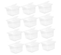 MOTHNUR 12Pcs Transparent Multi-function Reptile Box with Ventilation Portable Breeding Cage for Snakes Geckos Tarantulas Frogs and Small Pets