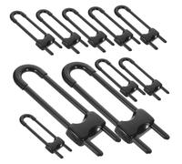 MOTHNUR 12Pcs U Shaped Proofing Cabinet Latches Black Safety Locks for Kitchen Drawers Refrigerator No Drill Easy Install Door Locks Prevent Access