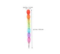 MOTHNUR 12pcs Vibrant Colorful Writing Pencils Novelty Multi-use Creative Stackable Pencils for Boys School Drawing Sketching Homework