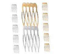 MOTHNUR 12pcs Women’s Side Hair Combs Set Silver and Gold Five-tooth Hair Accessories for Wedding Veils and Daily Styling
