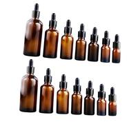 MOTHNUR 14Pcs Brown Glass Dropper Bottles for Essential Oils Aromatherapy DIY Crafts Refillable Medicinal Bottles with Precise Dispensing for Aromatic Liquids