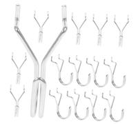 MOTHNUR 15pcs Metal Pegboard Hooks for Tool Organization Utility Hangers with Curved Design for Garage Workshop Home Storage and Display