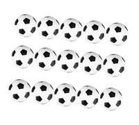 MOTHNUR 15pcs Mini Tabletop Soccer Balls Black and White Replacement Foosballs for Standard Table Soccer Football Accessories