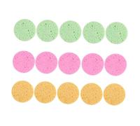 MOTHNUR 15Pcs Round Makeup Powder Thick Face Cleaning Pads for Cosmetics Accessories Soft Suppleness Exfoliating Face Sponges for Foundation and Oil Removal