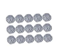 MOTHNUR 15pcs Silver Wicker Rattan Vine Balls DIY Hanging Decorative Ornaments for Home Kindergarten Hotel Bar Wall Window Christmas Tree