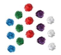 MOTHNUR 15pcs Sparkle Ball Cat Glitter Interactive Cat Playing for Indoor Kitten Exercise and Bonding Color Random Random Color