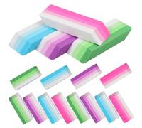 MOTHNUR 16Pcs Rainbow Art Erasers Assortment Soft Sketching Erasers for Artists Students Portable School Office Supplies Gentle Erasing Anti-wear