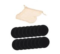MOTHNUR 16pcs Reusable Bamboo Fiber Facial Cleansing Pads Gentle Makeup Remover Cleaning Tools for Skin Care Washable Practical for Daily Use