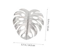 MOTHNUR 19Pcs Fake Metal Leaf Decorative Tropical Turtle Leaf Ornaments for Garden Patio Outdoor DIY Metal Foliage with Mixed Artificial Plants for Home and Office Decor