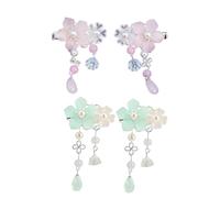 MOTHNUR 2 Pairs Antique Style Flower Shaped Hair Clips for Headdress Headwear Props Lightweight Comfortable Hair Pins for Wedding Party Cosplay Spring Festival Decoration