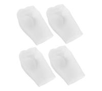 MOTHNUR 2 Pairs Invisible Silicone Heel Lift Insoles White Non-Slip Height Increase Pads Soft Cushion Inserts for Men and Women Comfortable Shoe Lifts Under Socks