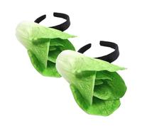 MOTHNUR 2 Pcs Funny Chinese Cabbage Headband for Adults Stable Hold Face Wash Hair Hoop Multipurpose Party Cosplay Accessory in Light Green Unique Vegetable Costume Headdress
